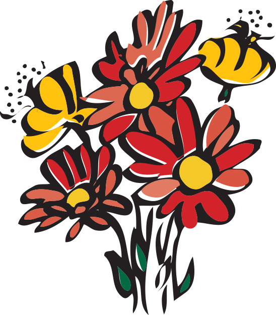 multi flower bouquet illustration