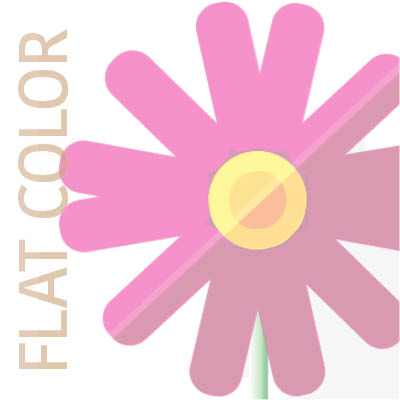 Flat color pink flower