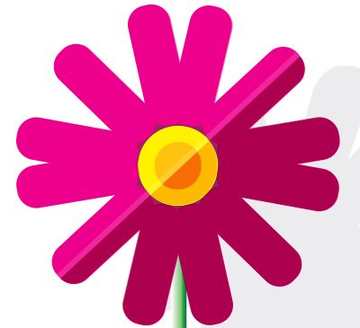 pink digital flower
