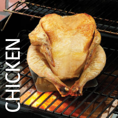 Chicken on a bbq grill before looks undercooked, after looks nice and brown and with the product brighter.