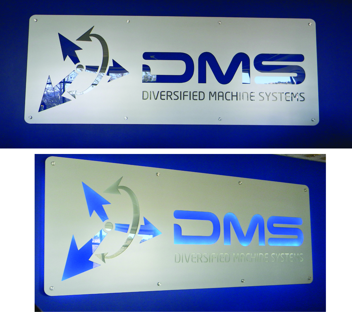 Diversified Machine Systems lit LED sign
