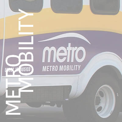 Metro Mobility busses wrapped, 30 quantity