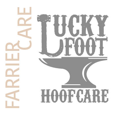 Lucky Foot Logo with hammer, shoe and anvil